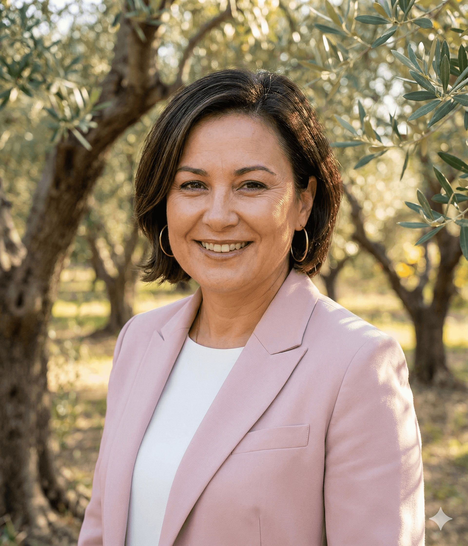 Βουντού, βουντού και κόκκινη μαγεία 2 Πορτρέτο της Αναστασίας Κομποθέκρα, Δημιουργού Βιώσιμων Εμπειριών και ιδρύτριας της Haqãt Events, σε ελληνικό ελαιώνα.